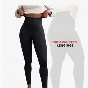 High-Waisted Black Leggings
